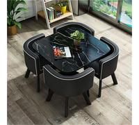 OCAZI Tavolo da Conferenza Rotondo 1 Tavolo E 4 Sedie Set da 5 Pezzi Bar per La Colazione Rotondo Set da Tavolo da Pranzo per Cucina Set da Tavolo E Sedia Rotondi #34 80x75cm/31.5x29.5in(WxH)