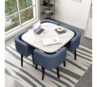 OCAZI Tavolo da Cucina Moderno per Cena Bar per La Colazione Tavolo da Pranzo E Sedie Set di Mobili Rotondi Tavolo E Sedie Tavolo da Conferenza Rotondo per Casa/Giardino #37 80x75cm/31.5x29.5in(WxH)