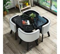 OCAZI Tavolo da Cucina Moderno per Cena Bar per La Colazione Tavolo da Pranzo E Sedie Set di Mobili Rotondi Tavolo E Sedie Tavolo da Conferenza Rotondo per Casa/Giardino #32 80x75cm/31.5x29.5in(WxH)