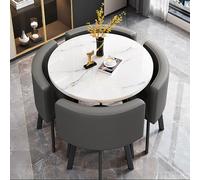 OCAZI tavolo da pranzo,Tavolo da cucina rotondo,1 tavolo 4 sedie 5 set,scrivania,Tavolo da conferenza,Tavolo da svago,Set tavolo e sedia - #7-90 * 75cm/35.4 * 29.5in(WxH)