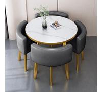 OCAZI tavolo da pranzo,Tavolo da cucina rotondo,1 tavolo 4 sedie 5 set,scrivania,Tavolo da conferenza,Tavolo da svago,Set tavolo e sedia - #22-90 * 75cm/35.4 * 29.5in(WxH)