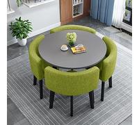 OCAZI tavolo da pranzo,Tavolo da cucina rotondo,1 tavolo 4 sedie 5 set,scrivania,Tavolo da conferenza,Tavolo da svago,Set tavolo e sedia - #5-85x75cm/33.5x29.5in(WxH)