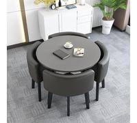 OCAZI tavolo da pranzo,Tavolo da cucina rotondo,1 tavolo 4 sedie 5 set,scrivania,Tavolo da conferenza,Tavolo da svago,Set tavolo e sedia - #1-90 * 75cm/35.4 * 29.5in(WxH)