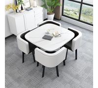 OCAZI tavolo da pranzo,Tavolo da cucina rotondo,1 tavolo 4 sedie 5 set,scrivania,Tavolo da conferenza,Tavolo da svago,Set tavolo e sedia - #33-90 * 75cm/35.4 * 29.5in(WxH)