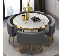 OCAZI tavolo da pranzo,Tavolo da cucina rotondo,1 tavolo 4 sedie 5 set,scrivania,Tavolo da conferenza,Tavolo da svago,Set tavolo e sedia - #26-75x75cm/29.5x29.5in(WxH)