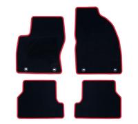 OCC Design - Tappetini su misura, Compatibile con Seat Ibiza 6J Station Wagon 3 e 5 porte (2008-2017), Velluto/Polipropilene, Schienale antiscivolo, Coppa del tallone, Finiture rosse