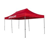 OCC MOTOR SPORT Gazebo Racing 3X6M acciaio inox rosso 40 mm 420 Oxford, rosso, 3 x 6 metros