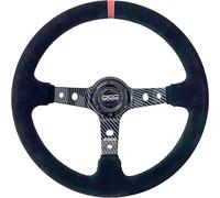 OCC MOTORSPORT VOLANTE OFFSET MODELLO TRACK ALCANTARA CARBON LOOK BRACCI - PROFONDITÀ 90 MM - 350MM (14 POLLICI)