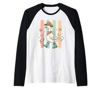 Occa Occidentale Cappello da Cowboy Stivali Divertenti oche sciocchi Amanti degli Uccelli Maglia con Maniche Raglan