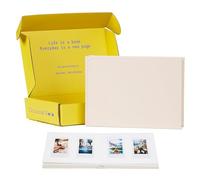 Occasional Motto Album fotografico con copertina rigida in lino, 48 tasche, libro degli ospiti per matrimonio con spazio per scrivere, adatto per Instax Mini Film, pellicola fotografica istantanea da