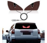 Occhi a led per parabrezza auto,Occhi del diavolo per parabrezza,Luce occhi del diavolo per auto Plug Play USB,12 modalità di luce per gli occhi dell'auto,Occhi del diavolo per auto