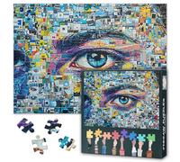 Occhi colorati, 1000 pezzi, puzzle per adulti, diversi mosaico, arte puzzle, 1000 pezzi, per casa, camera da letto, corridoio, decorazione puzzle, adatto per notti di gioco, dimensioni: 70 x 50 cm