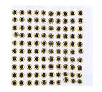 Occhi con esca da pesca Occhi di pesce finti a forma di goccia 3D Supporto adesivo professionale per esche da pesca fai da te Resina plastica epossidica Oro 6MM 100PCS