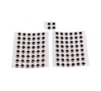 Occhi da pesca 3D olografici adesivi in gomma morbida modellata per mosche e uso artigianale, progettati per riflettere e rifrangere la luce, dimensioni 6 mm, 8 mm, 10 mm, 12 mm (12 mm argento)