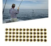 Occhi da pesca modellati morbidi 3D con effetto olografico per la costruzione di mosche e progetti artigianali, disponibili in varie dimensioni (8 mm oro)