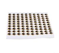 Occhi da pesca olografici 3D, compatibili con la costruzione di mosche e la realizzazione di esche, adesivi a forma di occhio di pesce modellati in gomma morbida con riflessi realistici, (6 mm, oro)