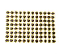 Occhi da pesca olografici 3D, compatibili con la costruzione di mosche e la realizzazione di esche, adesivi a forma di occhio di pesce modellati in gomma morbida con riflessi realistici, (8 mm, oro)