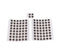 Occhi da pesca olografici 3D con retro in gomma modellata morbida per legare le mosche, riflettenti per migliorare l'attrazione dei pesci, varie misure 6 mm, 8 mm, 10 mm, 12 mm (12 mm argento)