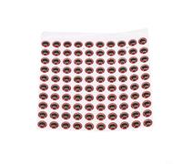 Occhi da pesca olografici 3D con retro in gomma modellata morbida per legare le mosche, riflettenti per migliorare l'attrazione dei pesci, varie misure 6 mm, 8 mm, 10 mm, 12 mm (6 mm rosso)
