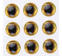 Occhi da pesca olografici 3D con retro in gomma modellata morbida per legare le mosche, riflettenti per migliorare l'attrazione dei pesci, varie misure 6 mm, 8 mm, 10 mm, 12 mm (6 mm oro)