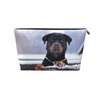Occhi del collare da neve per cani Rottweiler, Borsa da toilette Borsa per trucco Borsa per cosmetici Borsa da toilette da viaggio portatile