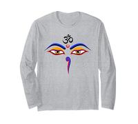 Occhi del giudizio di Buddha con simbolo OM 1 - Fan Fun Maglia a Manica