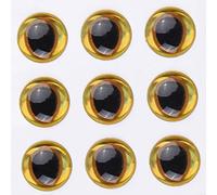 Occhi di esca da pesca 3D olografici realistici, adesivi per esche da pesca, autoadesivi, per la realizzazione di esche a mosca, attrezzatura artigianale (6 mm, oro)