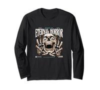 Occhi di Eternal Horror Spooky Skull Halloween Art Maglia a Manica