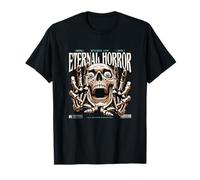 Occhi di Eternal Horror Spooky Skull Halloween Art Maglietta