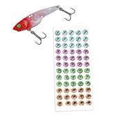 Occhi di pesce per la realizzazione di esche, adesivi realistici 4D, accessorio per esche da pesca, design riflettente vibrante che migliora l'attrazione, perfetto per principianti papà uomini