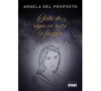 Occhi di ragazza sotto la pioggia