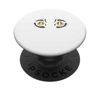 Occhi felini ipnotizzanti sguardo giallo PopSockets PopGrip Adesivo