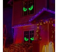 Occhi giganti spettrali per Halloween, effetto luminoso su entrambi i lati, per decorazioni inquietanti (A)
