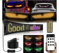 Occhi Luminosi a Devil Eyes, Illuminazione LED per Camion e Automobili, Grande Display Flessibile Programmabile, Fai da Te, Luci a LED Dinamiche e Colorate a Forma di Occhio(70x173mm)