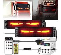 Occhi Luminosi a LED Devil Eyes, Grande Display Flessibile Programmabile, Fai da Te, Luci a LED Dinamiche e Colorate a Forma di Occhio(92x374mm)