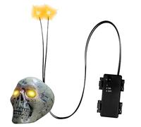 Occhi Luminosi A LED Halloween - 1 Paio I-llumina Gli Occhi Luminosi Di Halloween Per Teschi Con Timer | Articoli A LED Decorazioni Inquietanti Per Interni Ed Esterni, Scheletri, Lapidi (Giallo)