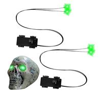 Occhi Luminosi Halloween - Luci Cosplay Teschio Con Timer - Decorazioni LED Spaventosi per Interni ed Esterni Halloween Zucche Scheletri Lapidi | Scheletri Zucche Lapidi Festa