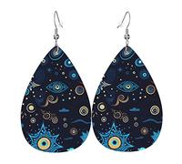 Occhi Malvagi Del Cielo Magico Donna Orecchini Ecopelle Orecchino Goccia Pendenti