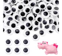 Occhi Mobili Autoadesivi 300 Pezzi Occhi Autoadesivi Rotondi in Bianco e Nero 12 mm Piccoli Occhi in Plastica Autoadesivi per Artigianato Fai-da-te Decorazioni per Album