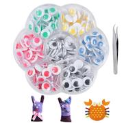 Occhi oscillanti autoadesivi - 210 pezzi per lavori di bricolage, occhi mobili in bianco e nero, adesivi, fai da te, biglietti fatti a mano e bambole, scrapbooking, hobby, decorazione per la casa