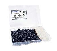 Occhi per Pupazzi Amigurumi Bambole 6mm 100 Pezzi - RuWfpz Occhi di Sicurezza per Amigurumi, Occhi Amigurumi di Plastica con Rondelle (Neri)