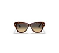Ray - Ban Unisex RB2186 STATE STREET 1324BG Occhiali da sole Acetato Marrone Marrone Squadrata Normale Sfumato