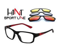 Occhiale da Vista per lo Sport Con 3 Clip Magnetiche per il Sole H1N1 TR236 01