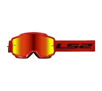 Occhiale Maschera motocross LS2 CHARGER GOGGLE ROSSO CON LENTE IRIDIO