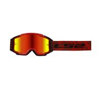 Occhiale Maschera motocross LS2 CHARGER PRO GOGGLE ROSSO CON LENTE IRIDIO