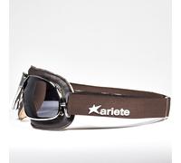 OCCHIALE VINTAGE MARRONE, TELAIO CROMATO, LENTE FUME