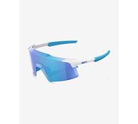 Occhiali 100% Aerocraft Matte White con lente HiPER Blue Mirror