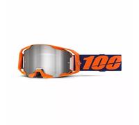 Occhiali 100% MX Armatic Flo Arancioni Argento Specchio MTB Motocross Quad
