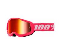 Occhiali 100% MX Strata 2 One Size Pink Red Mirror MTB Motocross Quad ATV