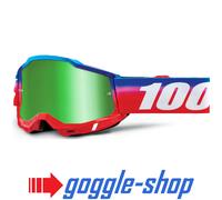 Occhiali 100% Percent ACCURI 2 Motocross MX MTB - Unity Rosso Blu - Specchio